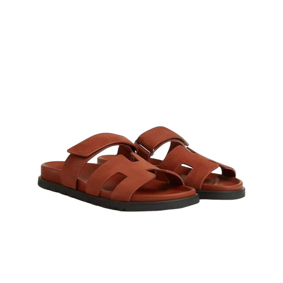 Hermes Oran sandal marron muscovado