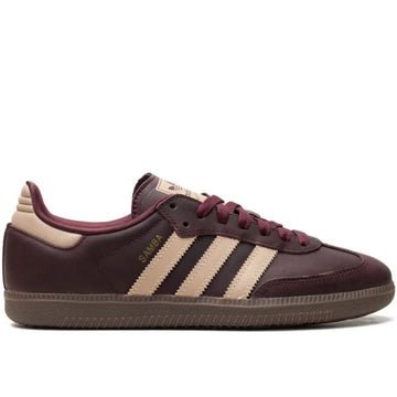 Adidas Samba OG - Maroon Crystal Sand Gold Metallic