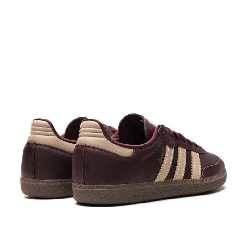 Adidas Samba OG - Maroon Crystal Sand Gold Metallic