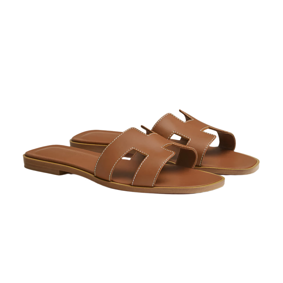 Hermes Oran sandal Brown