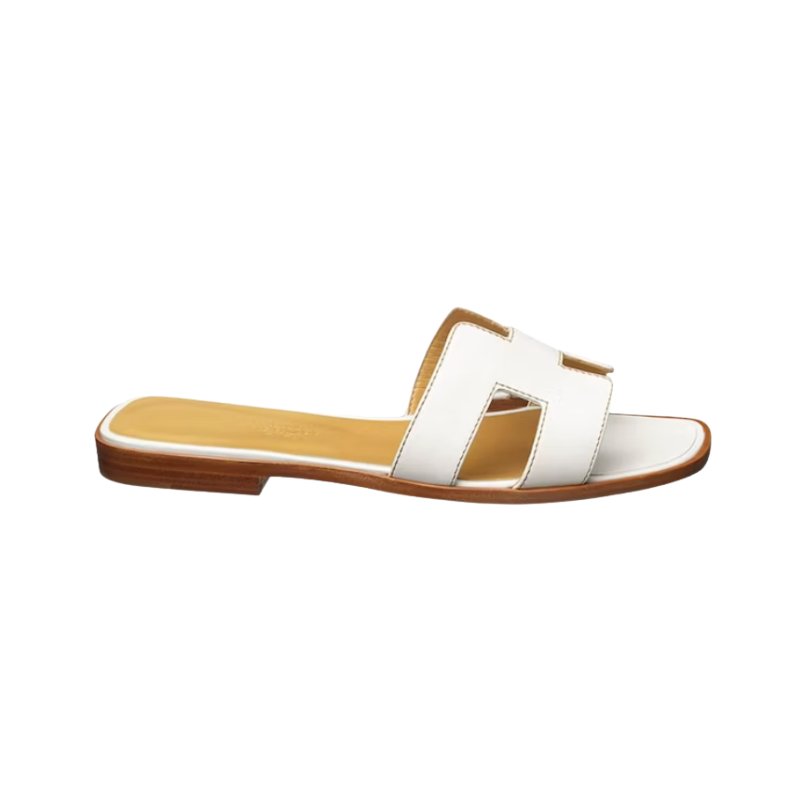 Hermès Oran Sandal White Brown