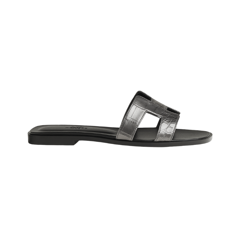 Hermès Oran Sandal Metallic Silver