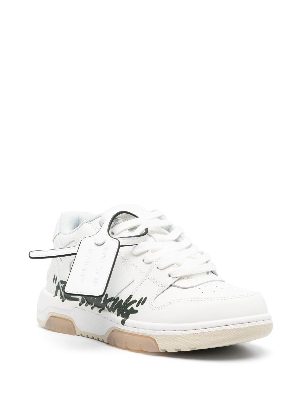 OFF-WHITE Out Of Office OOO Low Tops For Walking White Black