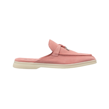 Loro Piana Babouche Charms Walk suede mules pink