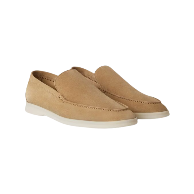 Loro Piana Summer Charms Walk loafers Light Wood Smoke