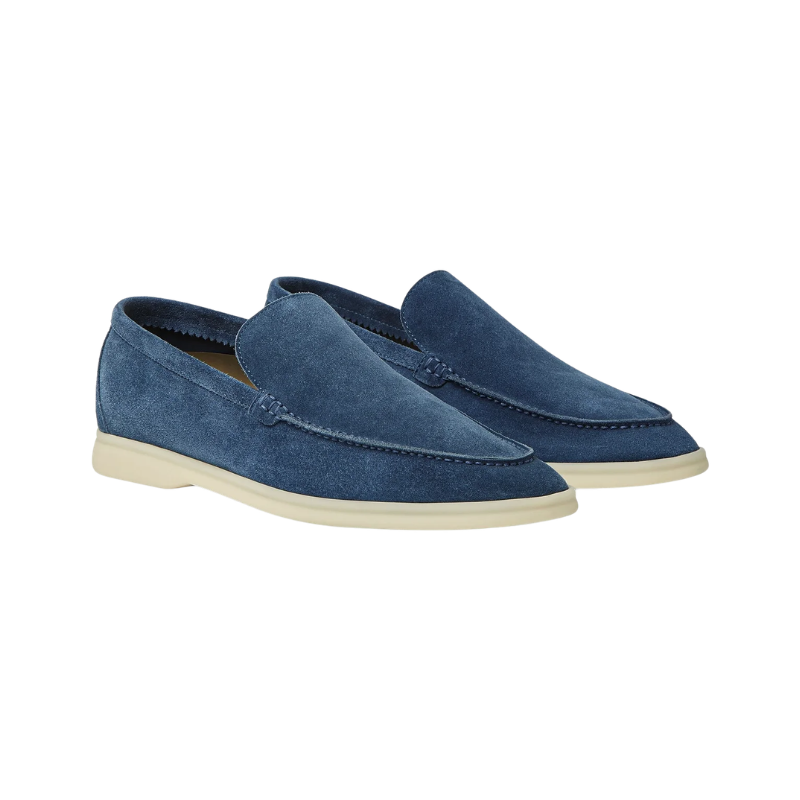 Loro Piana Summer Walk Loafers Sleek Slip-On Blue