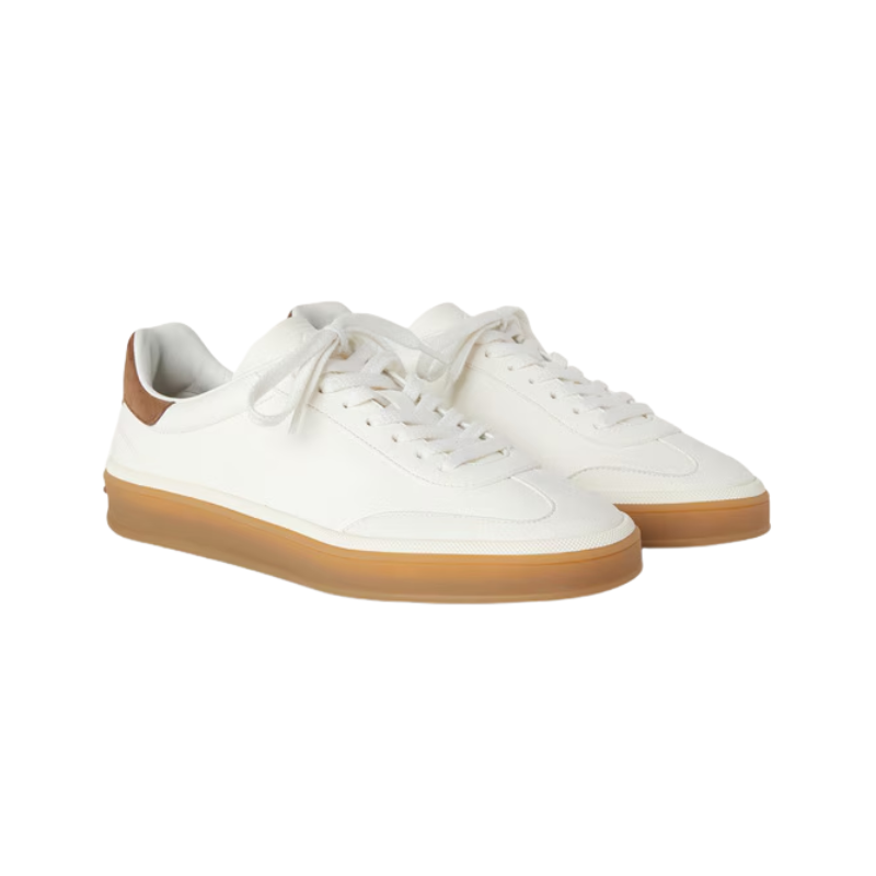 Loro Piana Tennis Walk Sneakers White Brown