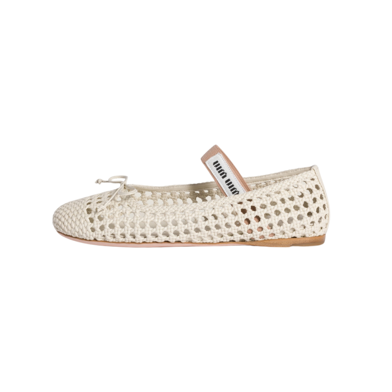 Miu Miu ballet flats natural
