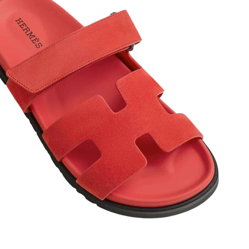 Hermes Chypre sandal Rose/Vermillon