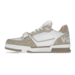 LV trainer LOW TOP Velcro strap beige white