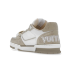 LV trainer LOW TOP Velcro strap beige white