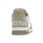 LV trainer LOW TOP Velcro strap beige white