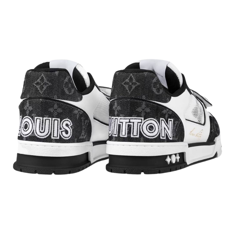 LV trainer LOW TOP Velcro strap black white