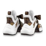 LV Archlight trainer white, brown with Plaid Ribbon' Women's