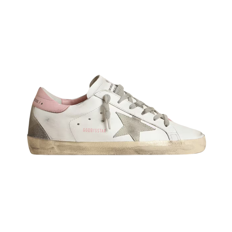 Golden Goose Super-Star white leather upper gray suede star