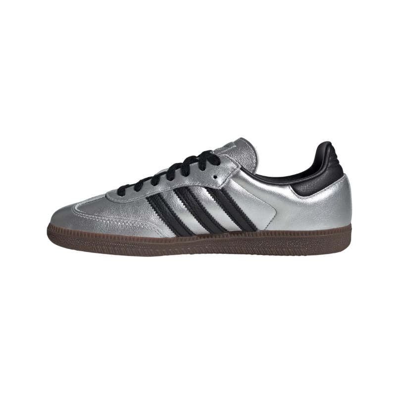 adidas Samba OG Silver Metallic/Black/Gum