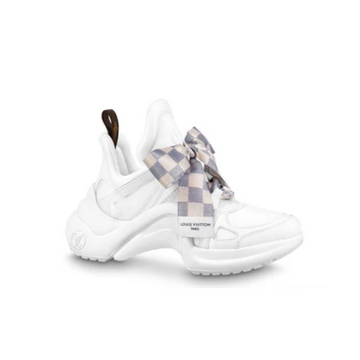 LV Archlight trainer white with Plaid Ribbon' Women's