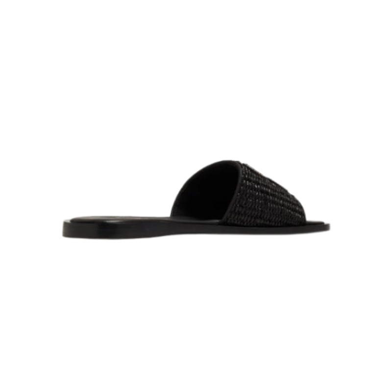 Miu Miu women's black flat slippers