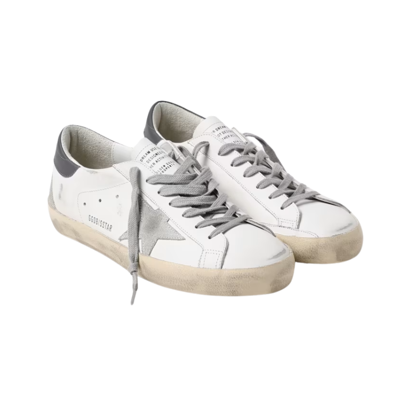 Golden Goose Super-Star - white grey calf leather