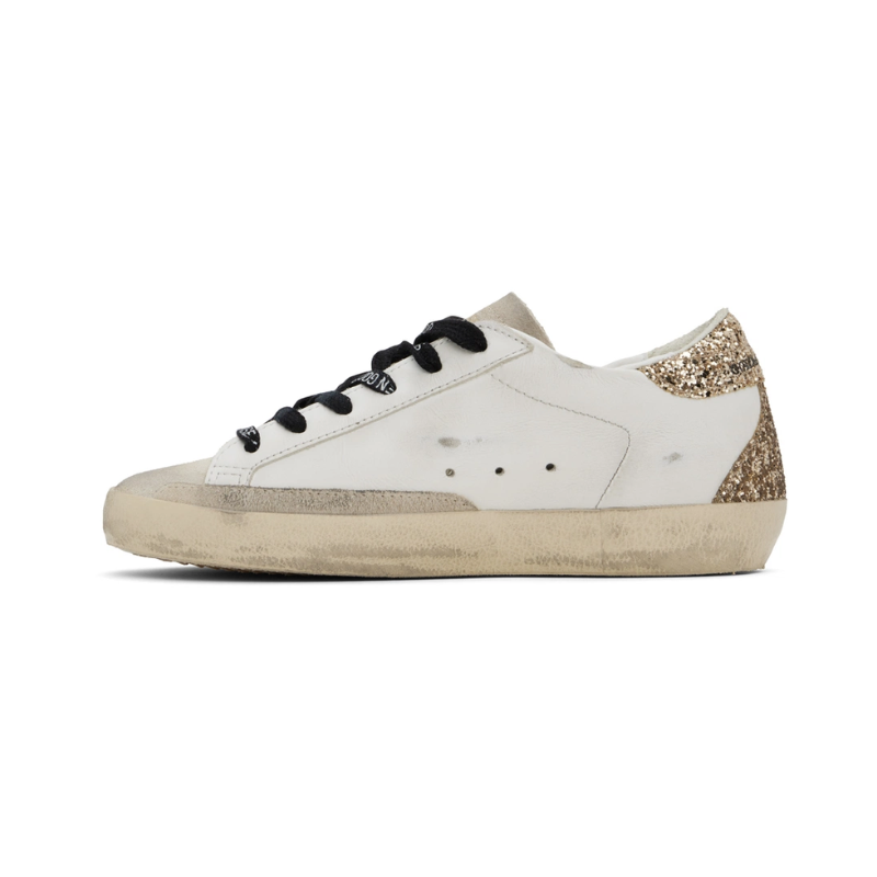 Golden Goose Super-Star - 'Optic White Seedpearl Glitter'