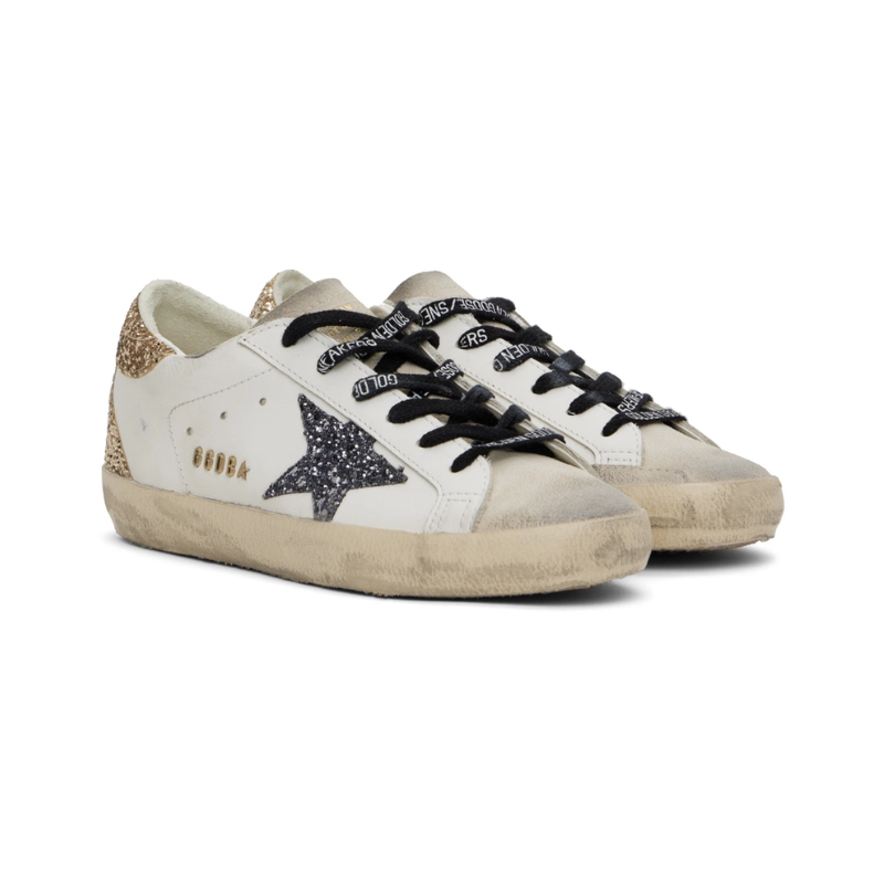 Golden Goose Super-Star - 'Optic White Seedpearl Glitter'
