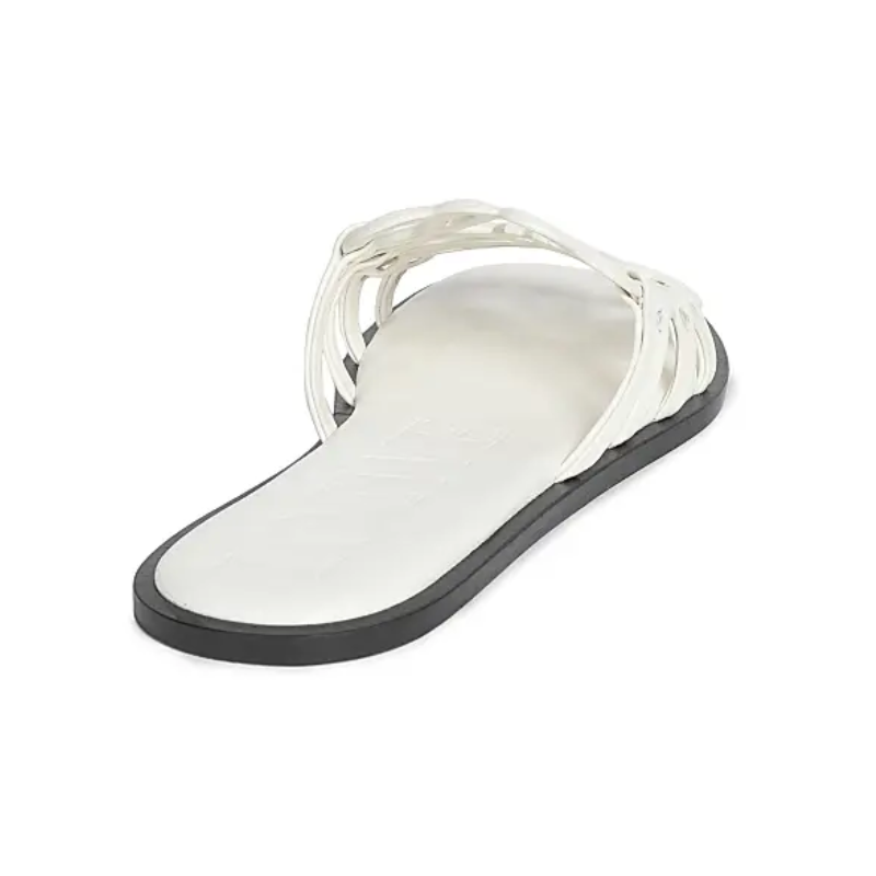 Loewe Petal Anagram slide in white leather