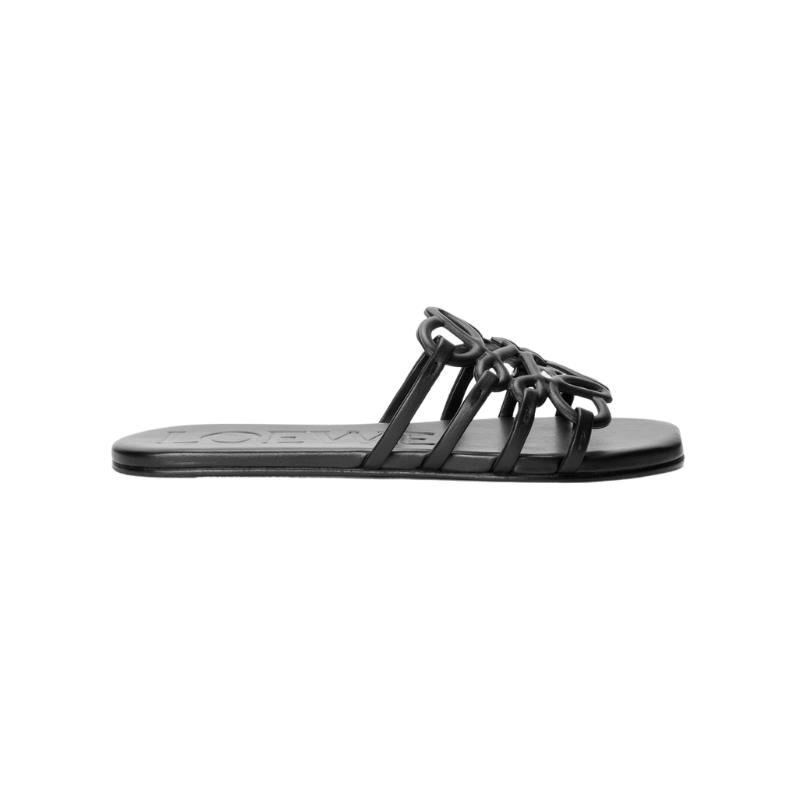 LOEWE Petal Anagram slides black