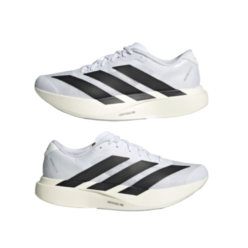 Adidas Adizero Adios Pro Evo 1 running shoe in white and black