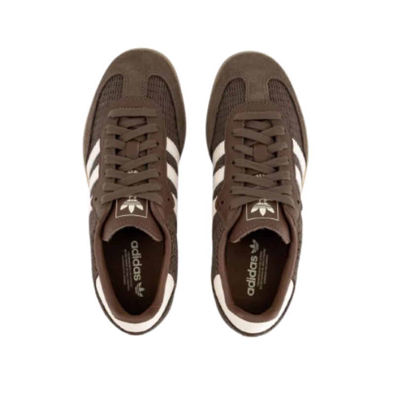 Adidas Samba OG shoes in the "Earth Strata Wonder White Magic Beige"