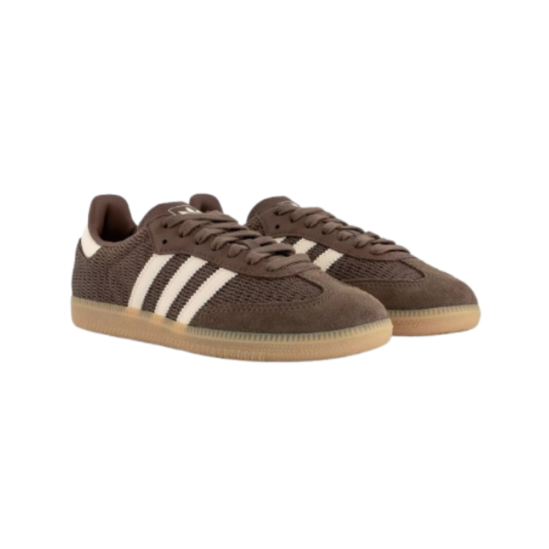 Adidas Samba OG shoes in the "Earth Strata Wonder White Magic Beige"