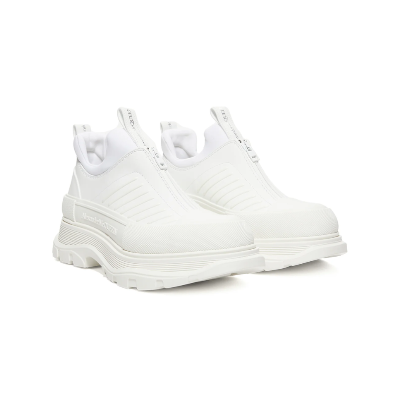 Alexander McQueen Tread Slick Zip Up sneaker - White