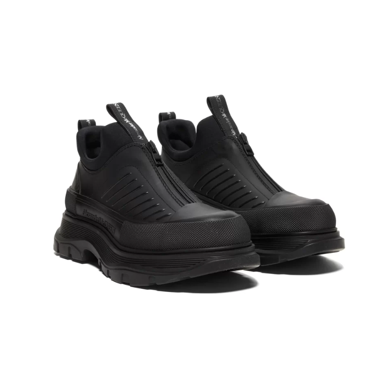 Alexander McQueen Moto Tread Slick zip-up sneakers - Black