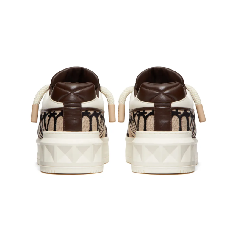 Valentino Garavani One Stud XL leather - Off-White & Brown