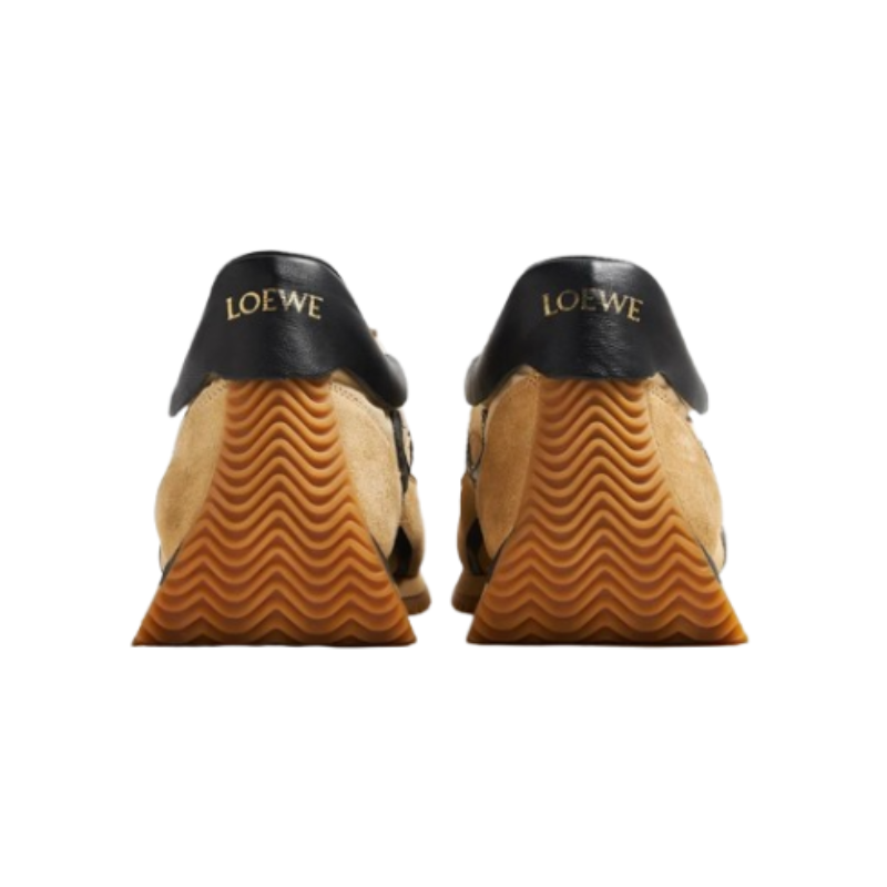 LOEWE multi-panel lace-up sneakers Gold/Black