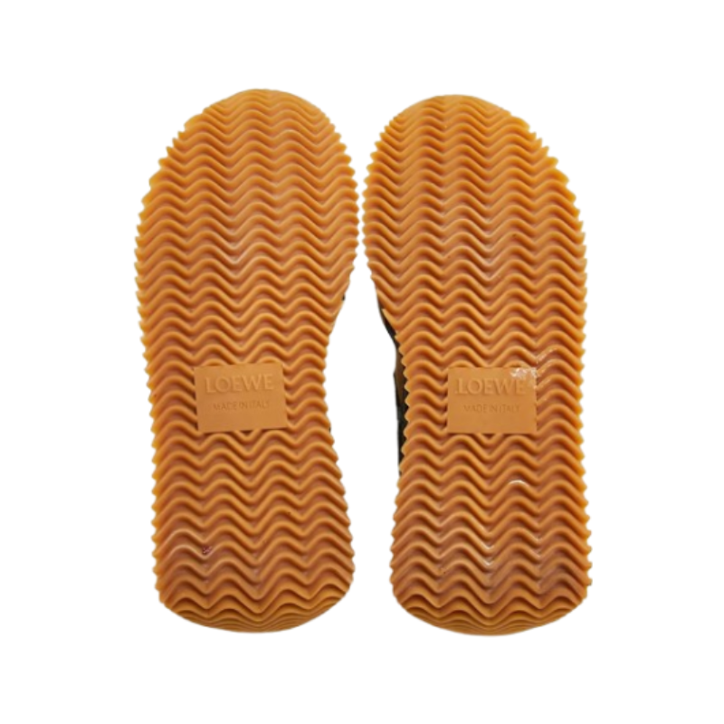 LOEWE multi-panel lace-up sneakers Gold/Black