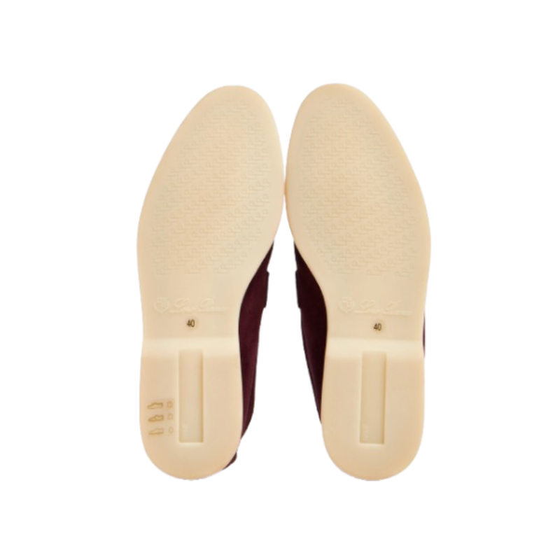 Loro Piana Summer Walk suede loafer burgundy