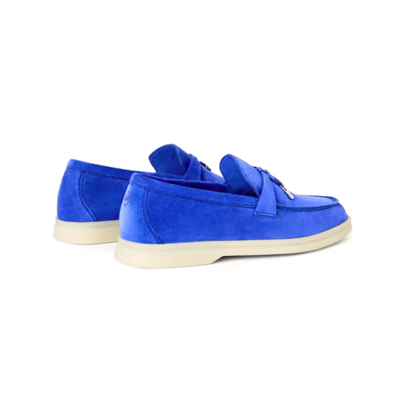 Loro Piana Summer Charms Walk Loafer blue suede