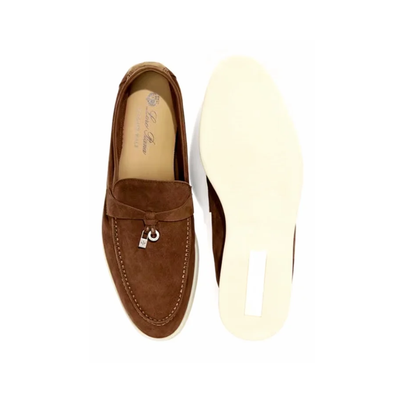 Loro Piana Summer Charms Walk loafers brown suede