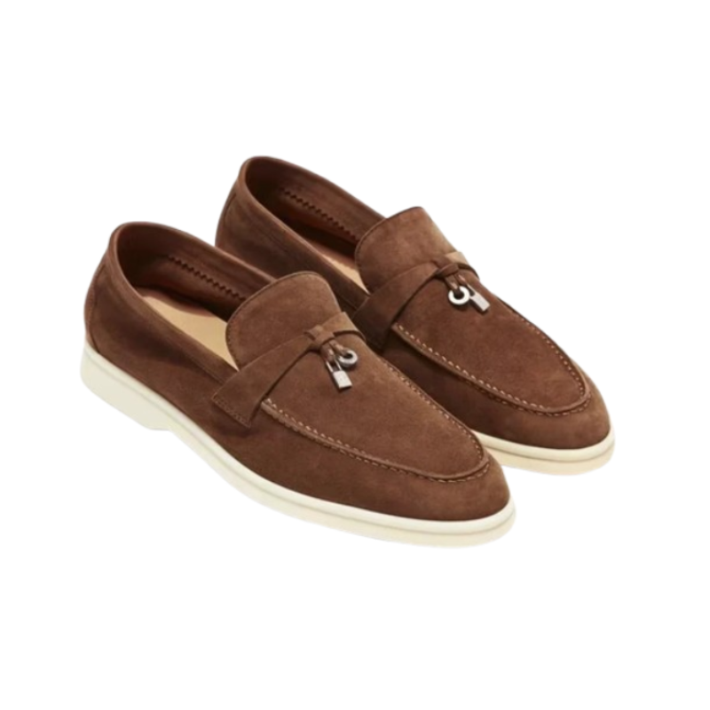 Loro Piana Summer Charms Walk loafers brown suede