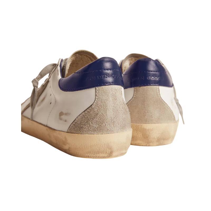Golden Goose Super-Star with suede star and blue heel tab