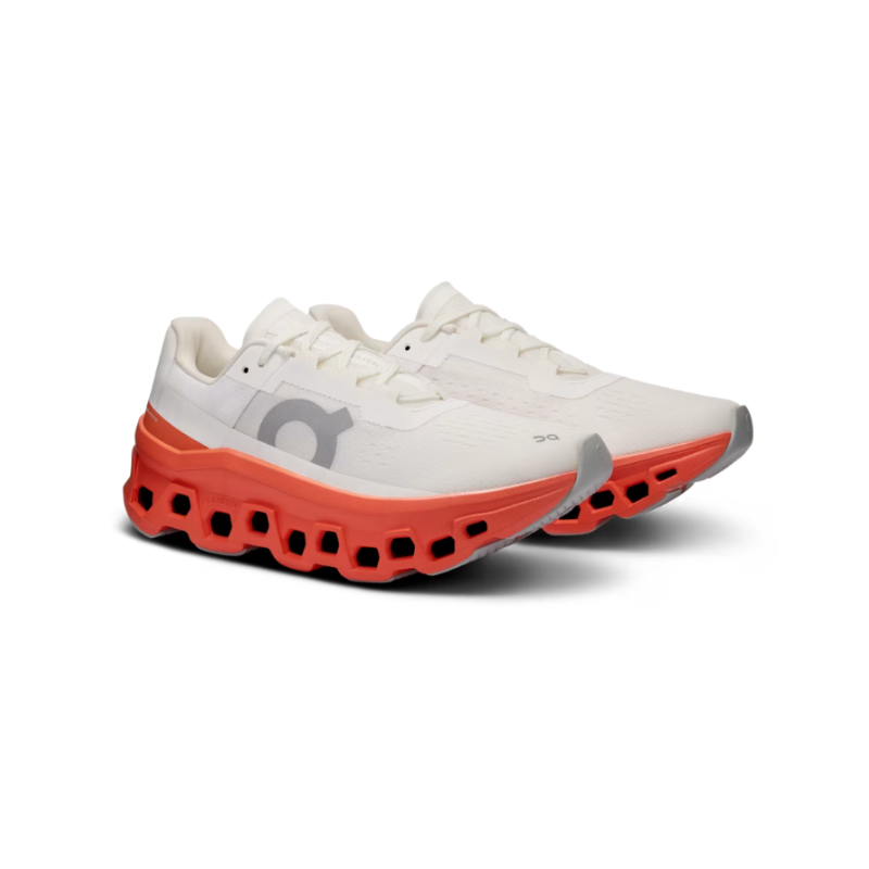 On Running CloudMonster Running Shoe – White/Orange