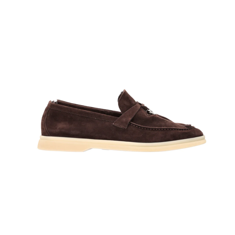 LORO PIANA  Summer Charm Walk Suede Chocolate